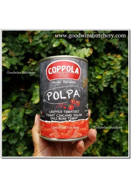 Sauce tomato Italy COPPOLA Silverno POLPA chopped tomato sauce 400g
